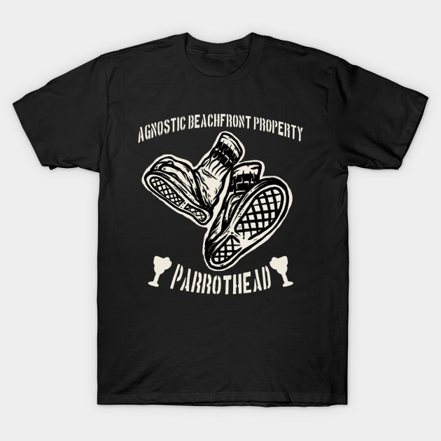 Agnostic beachfront property T-Shirt by ofthedead209